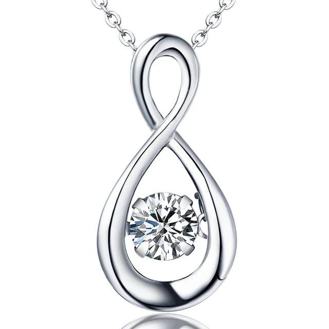 dancing diamond necklace