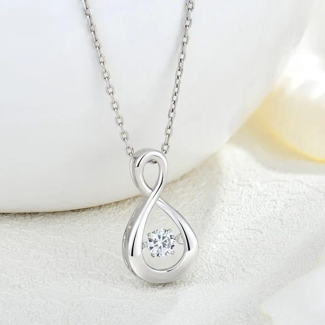 dancing diamond necklace