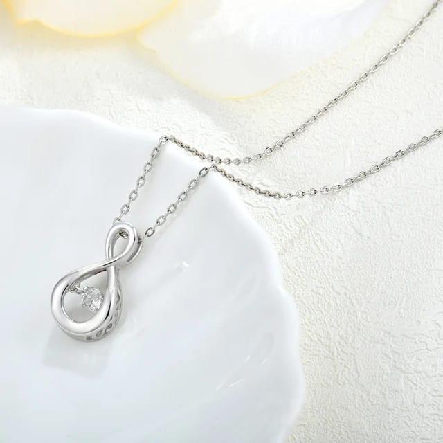 dancing diamond necklace