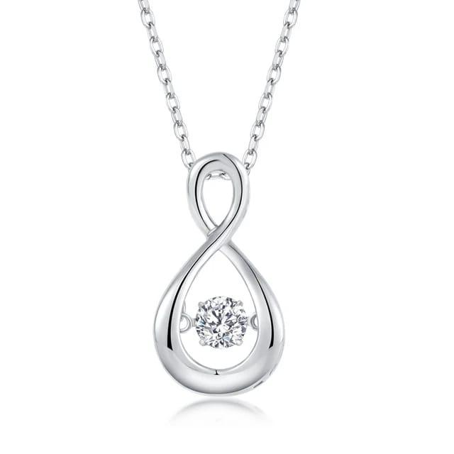 dancing diamond necklace