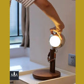 "Eco-friendly wooden LED lamp with adjustable light"