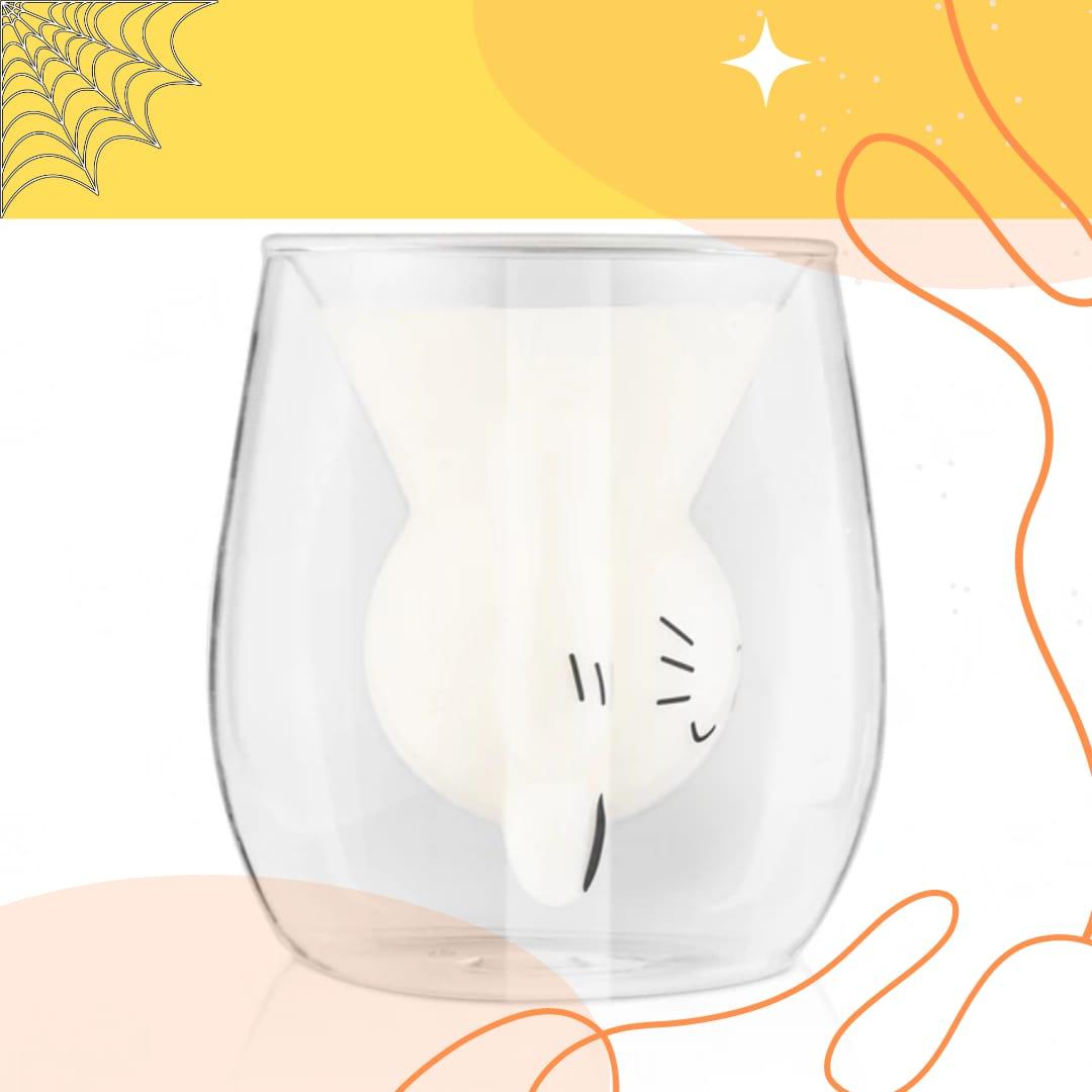 Cute fortune cat glass